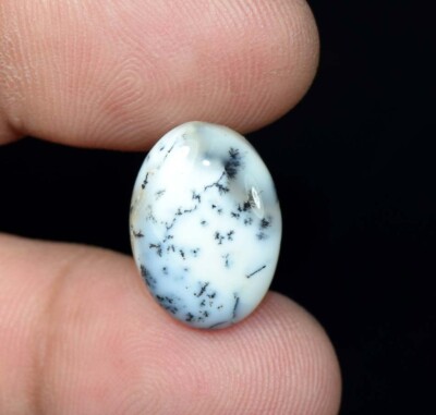 7.30 Cts. 100% Natural Dendrite Opal Oval Cabochon Flat Back Loose Gemstones