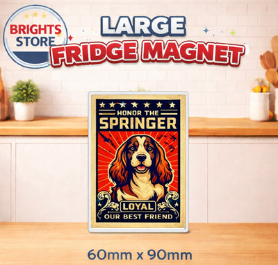 Jumbo Fridge Magnet Honor The English Springer Spaniel Funny Dog Lover Gift UK