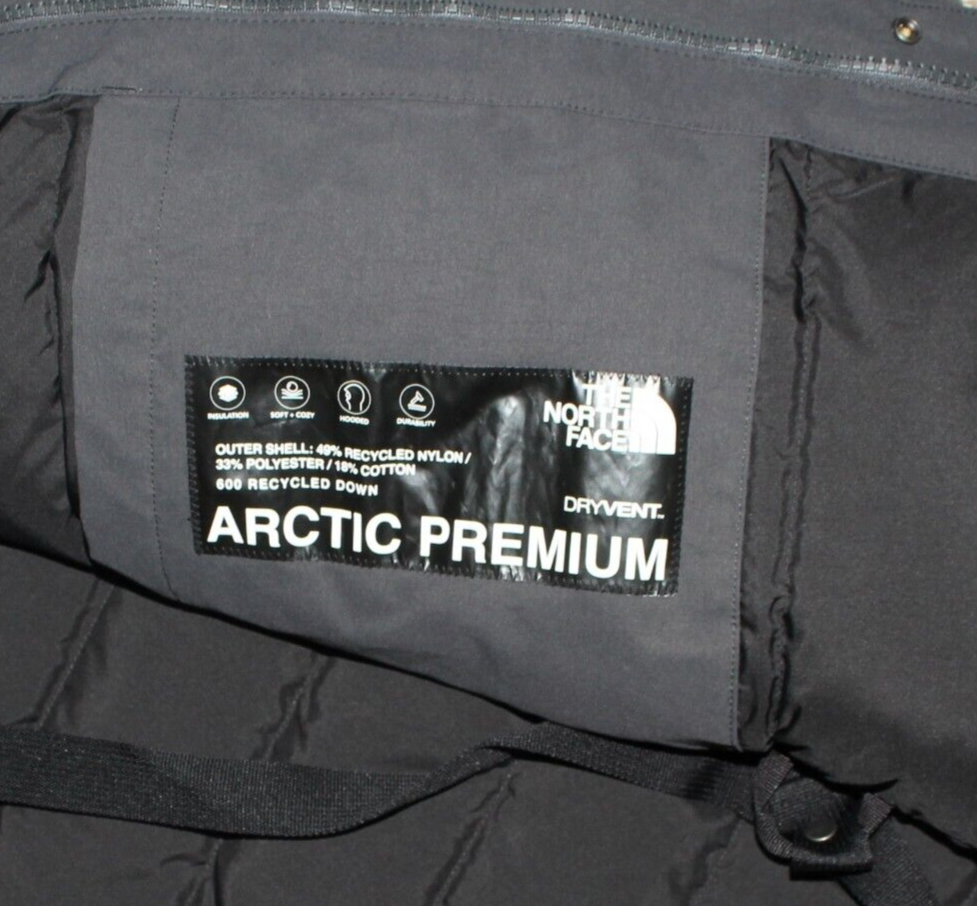 Pre-owned The North Face Men's Arctic Parka Premium 600-down Tnf Gray Size X-large