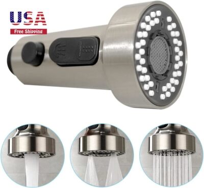 Kitchen Sink Faucet Head Replacement 3 Function Pull Down for G1/2 Connector