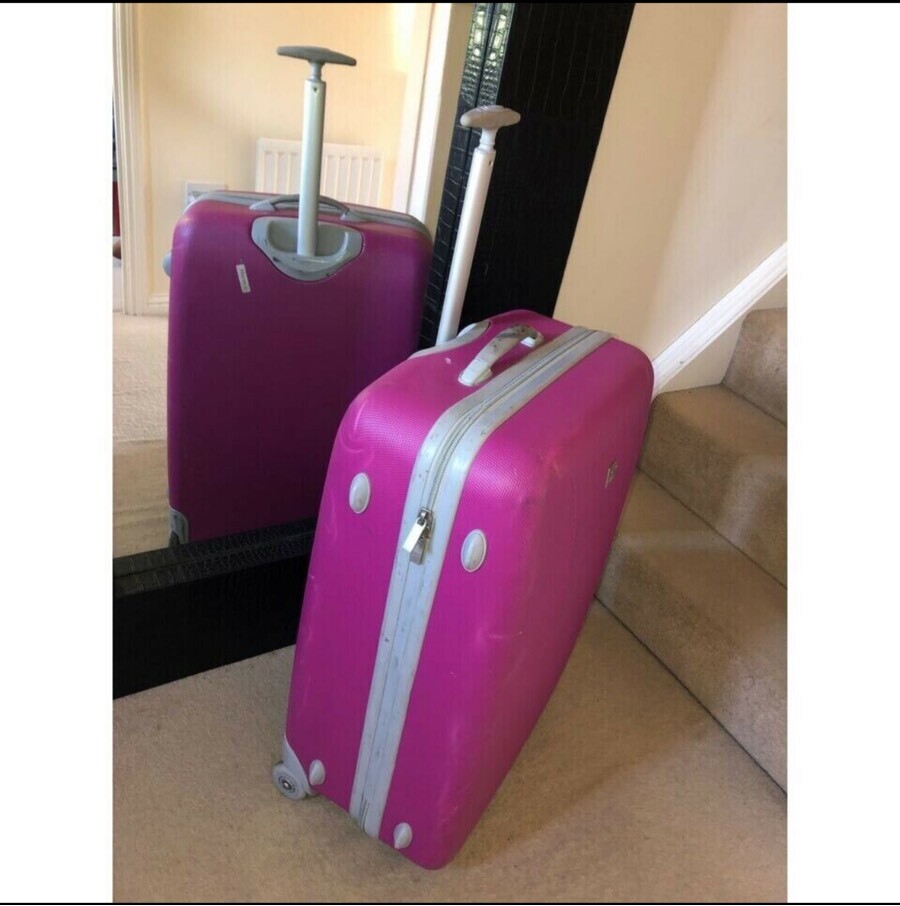 Large Hot Pink TRIPP Debenhams Luggage Travel Holiday Suitcase Hard