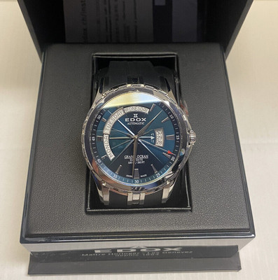Edox 83006 3CA BUIN Grand Ocean Men's Automatic Blue Dial Watch