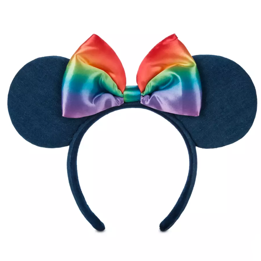 Disney Parks Rainbow Minnie Mouse Sequin Headband Ears LGBTQ Pride Gay Days New