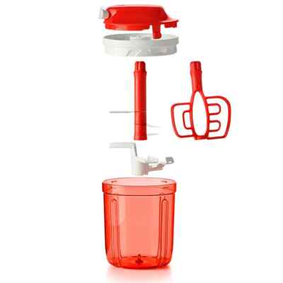 Tupperware SuperSonic Chopper Tall Food Processor 3 cup/730ml Red Mix Chop New