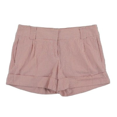 J.Crew City Pink White Seersucker Fit Shorts Women's Size 6 100% Cotton