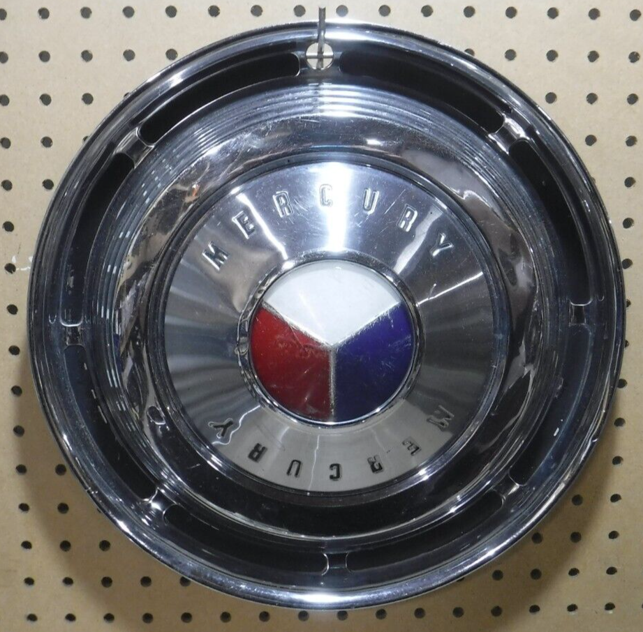 【メーカー再生品】 rare S22 Mercury 1960-62 14” White Red Cover Wheel hubcap 洋楽