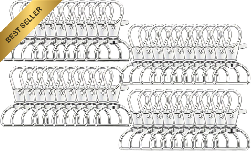 40 Pcs Metal Lobster Clasp Set, D-Ring Swivel Hooks, Trigger Spring Hooks, Ideal