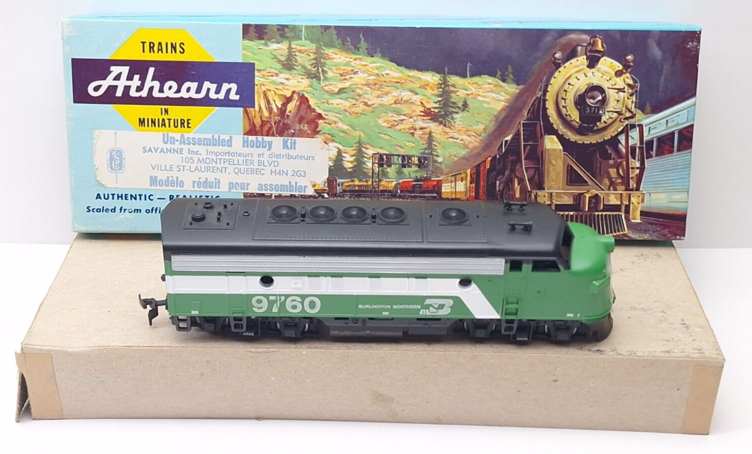 Athearn HO Scale F7A DUMMY Burlington Northern 9760