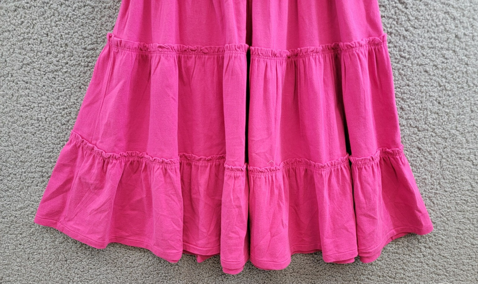 Polo Ralph Lauren Smocked Jersey Dress Big Girls XL (16) Pink Square Neck S/S - Picture 12 of 16