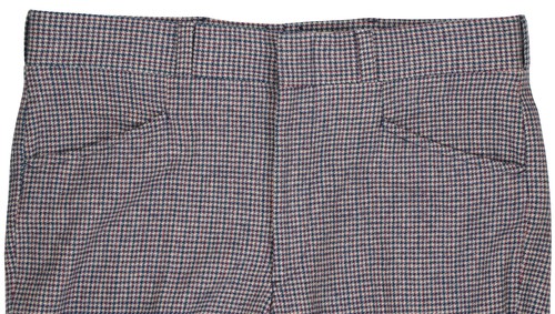 Vintage Men's 38 W Pendleton Red Blue Check 100% Wool Flat Front Trousers Pants