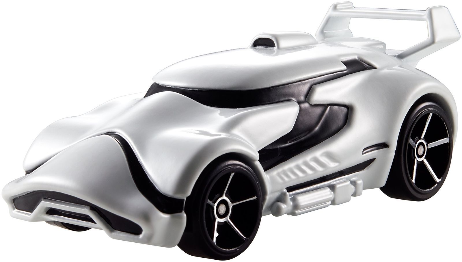 Mattel Hot Wheels Star Wars – Captain Phasma Fahrzeug, Ca. 8 Cm, Silber Mit Roten Details