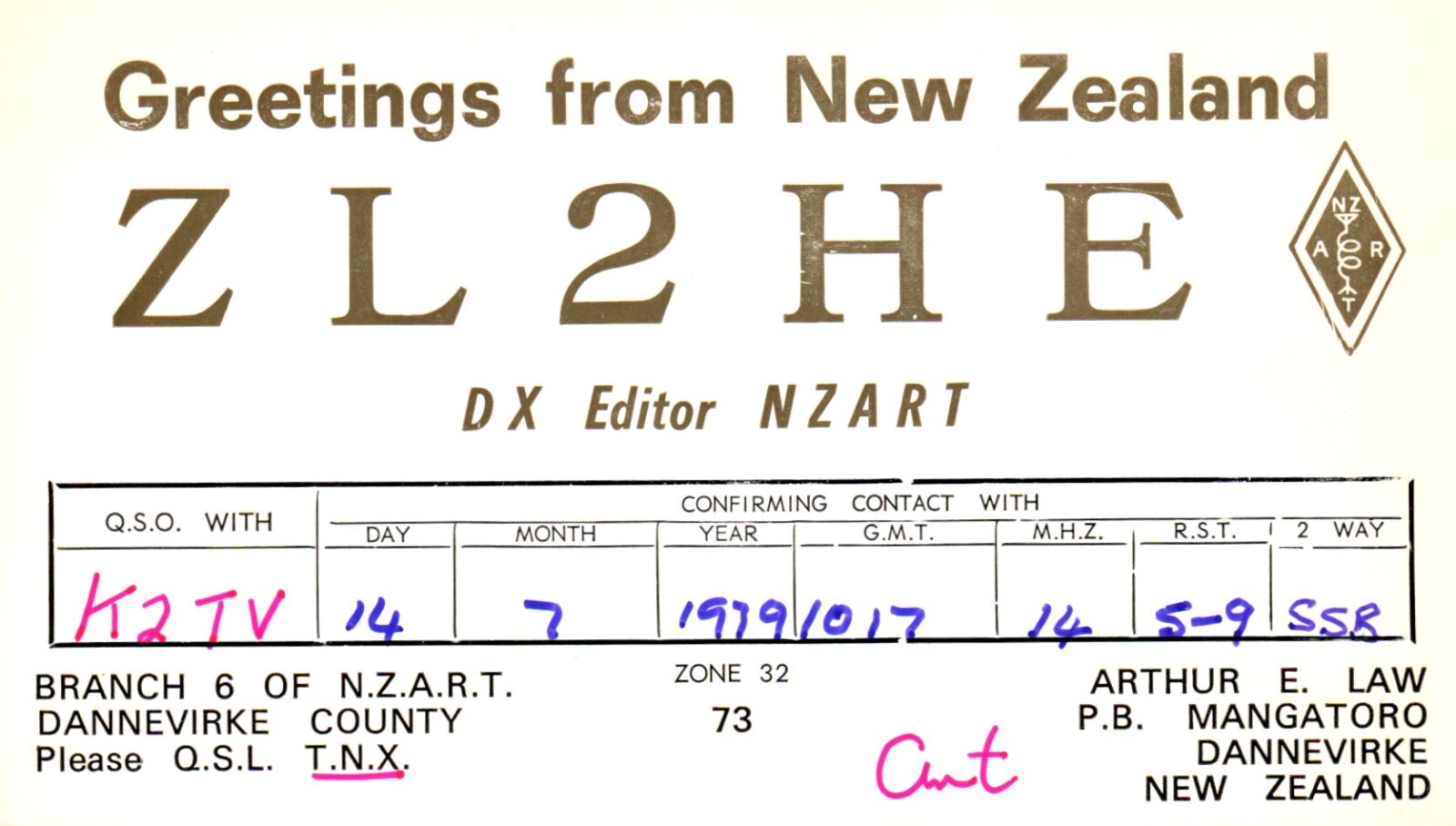 Greetings From New Zealand ZL2HE QSL Radio Postcard | eBay Greetings From New Zealand ZL2HE QSL Radio Postcard | eBay