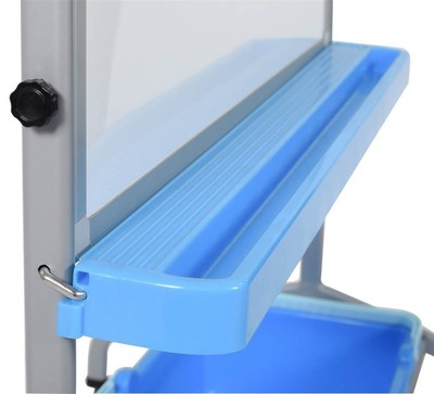 Classroom Chart Stand with Storage Bins in White [ID 3499875]