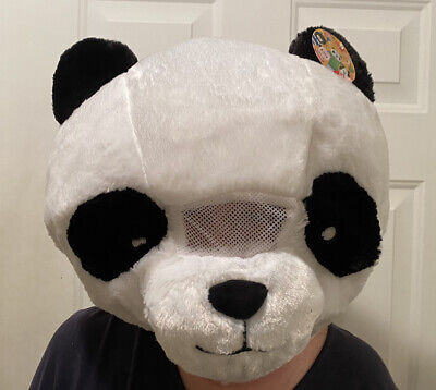 Plush Panda Mascot Animal Head Costume Halloween Party Mask NEW