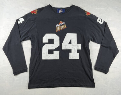 Labatt Blue Pilsener Brew Beer SEWN Hockey # 24 Jersey Heavy Shirt Size XL