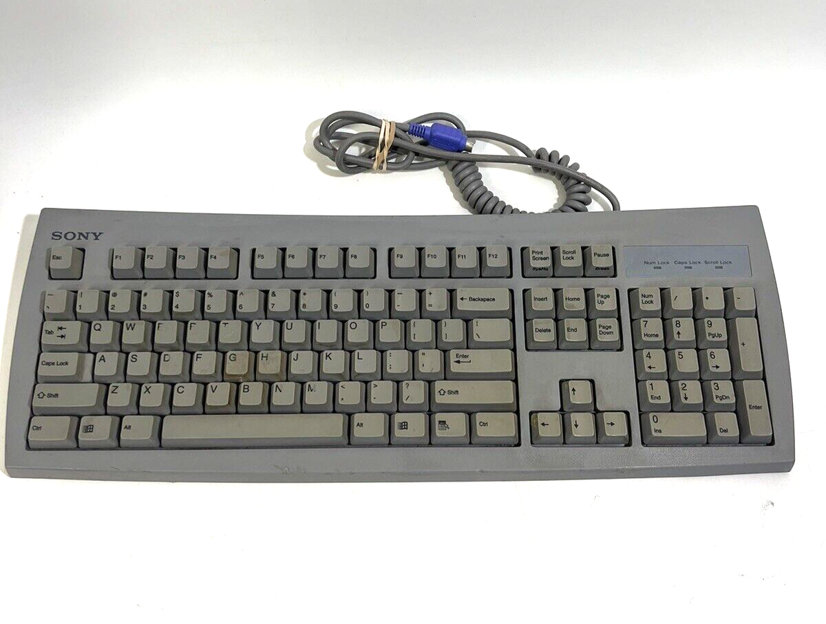 Vintage SONY KB-7923 175928911 PS/2 Sony Vaio Computer Keyboard