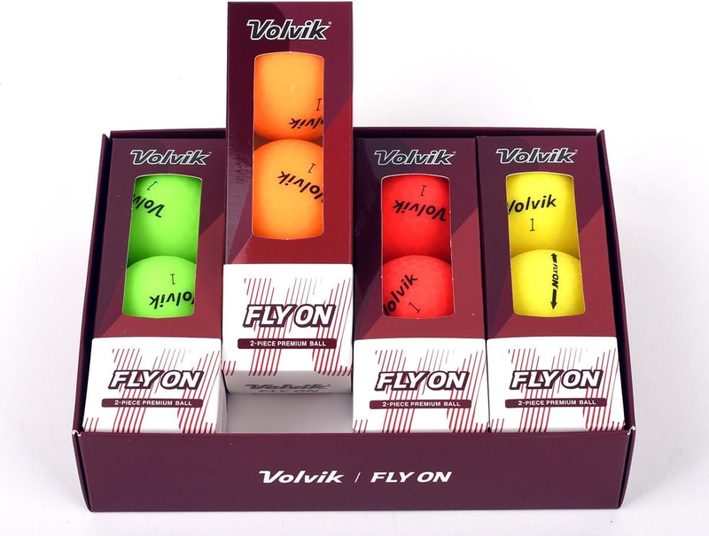 FLYON 2-Piece Ionomer Polymer Low Side Spin Matte Finished Color Long Distance B