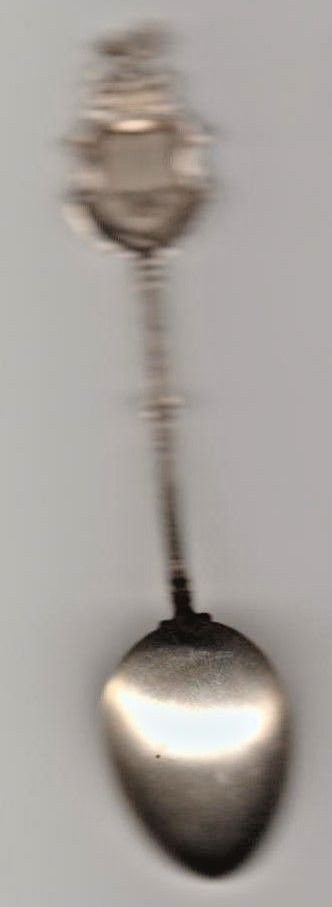 Lachine Rapids Montreal Canada 1906 Sterling SILVER Souvenir Spoon Enamel Ship