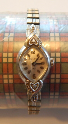 Bulova women's shop watch with hearts