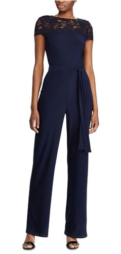 オールインワン・サロペット LAUREN RALPH LAUREN Woman Jumpsuits Navy 253962765 410 Amazon.com: Ralph Lauren Womens Wide-Leg Jumpsuit, Blue, 16