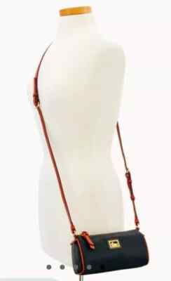 NWT Dooney & Bourke Dillen Small Leather Barrel Crossbody Purse Black Color