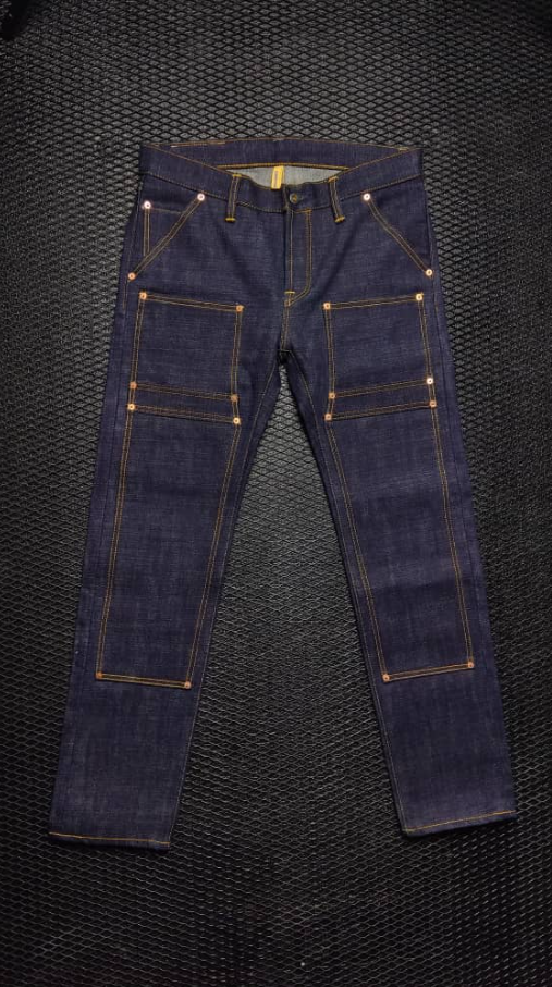 Pre-owned The Limited Limited Edition Double Knee Denim 21oz Custom Made Denim Selvedge Jeans In Blue