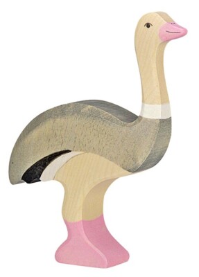 Holztiger 80172 Ostrich 13 cm Wooden Figures Series Wildlife