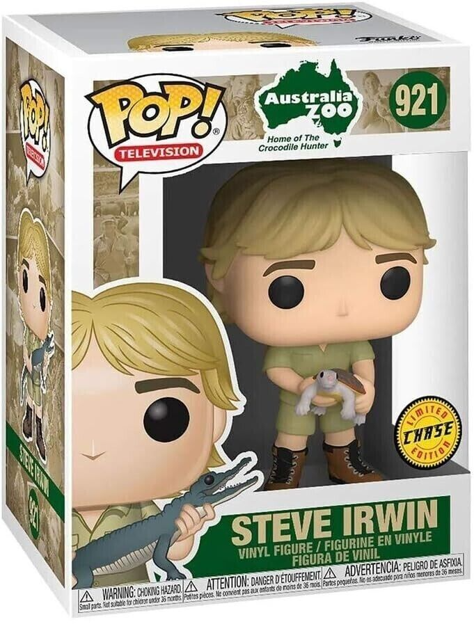 Funko Pop CHASE Australia Zoo Steve Irwin w/ Turtle Figure w/ Protector