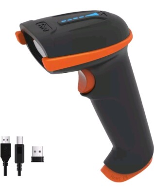 Tera 1D 2D QR Barcode Scanner Wireless and Wired W/Battery Level Indicator 2.4G