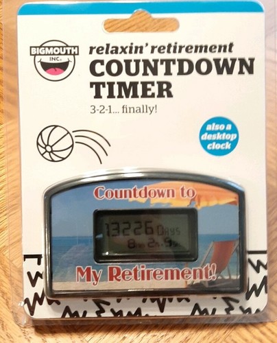 My Retirement Day Countdown Desktop Timer Gift Clock Bigmouth