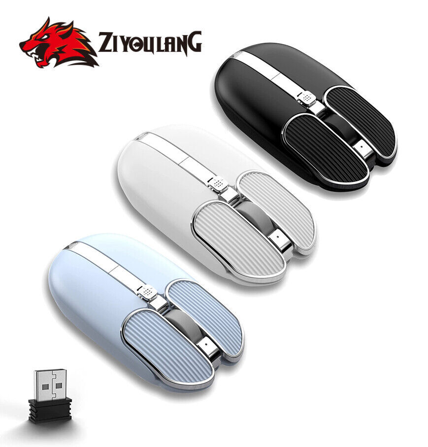 2.4G Wireless Mouse Rechargable Silent Mice Lightweight for PC/Laptop/Mac Office
