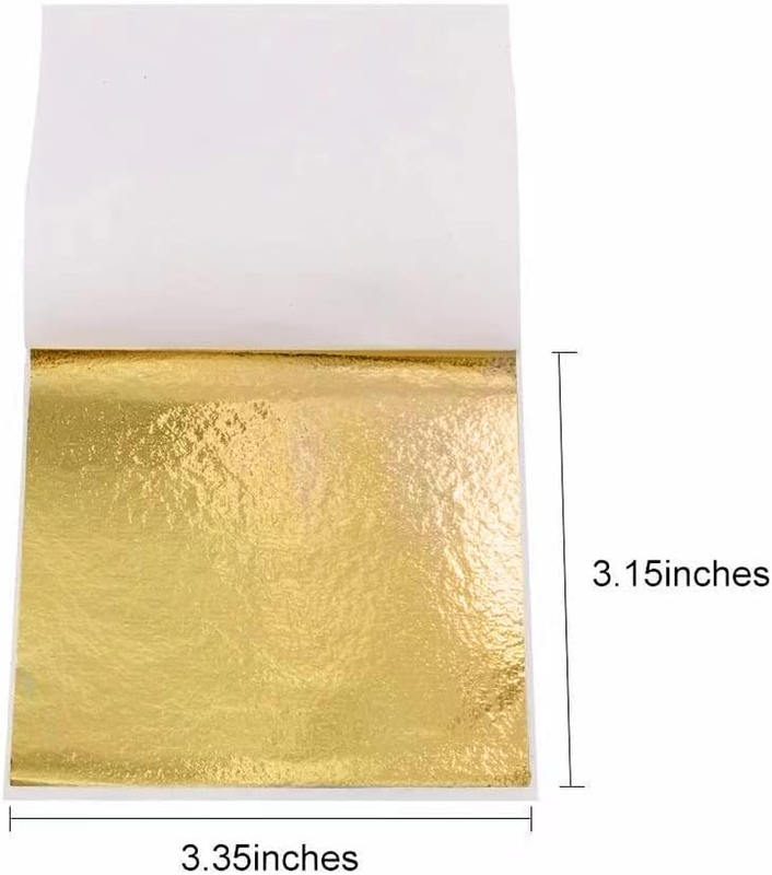 200 Sheets Gold Leaf, Foil Sheets for Art, Crafts Decoration, Painting, Gilding