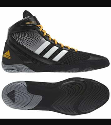 Adidas Response 3.1 Wrestling Shoe - Black/Grey/Solar Gold