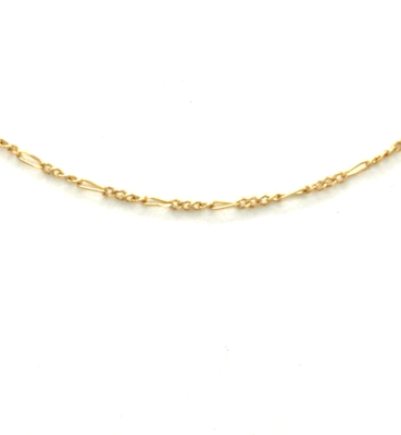 14k Figaro Link Gold Chain 2 Grams Solid Gold Spring Clasp
