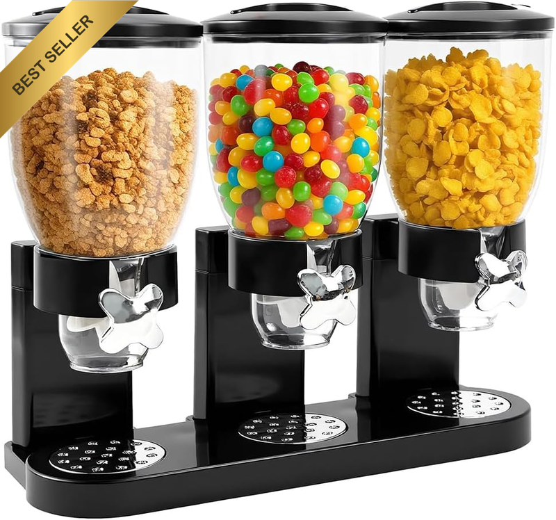 Cereal Dispenser Countertop,3 Pack 2L Large Cereal Containers Storage Airtight,D
