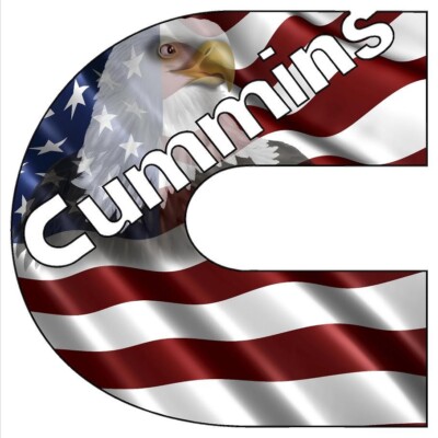 Laminated Dodge C Cummins in American Flag Eagle Design Cummins Diesel Truck Ram