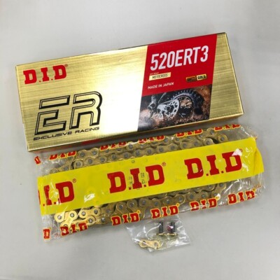 Japan DID Chain Exclusive Racing 520ERT3, 520 ERT3 Gold 120ZB, Non O-Ring