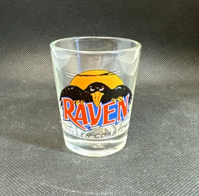 Holiday World Theme Park Roller Coaster Shot Glass  The Raven  Santa Claus, IN