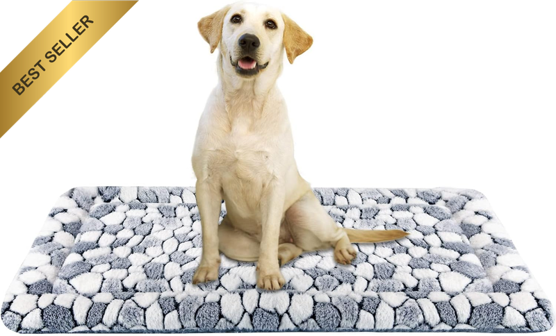 Stylish Dog Crate Pad Bed Mat Reversible (Cool & Warm), Soft Pet Sleeping Mat Do