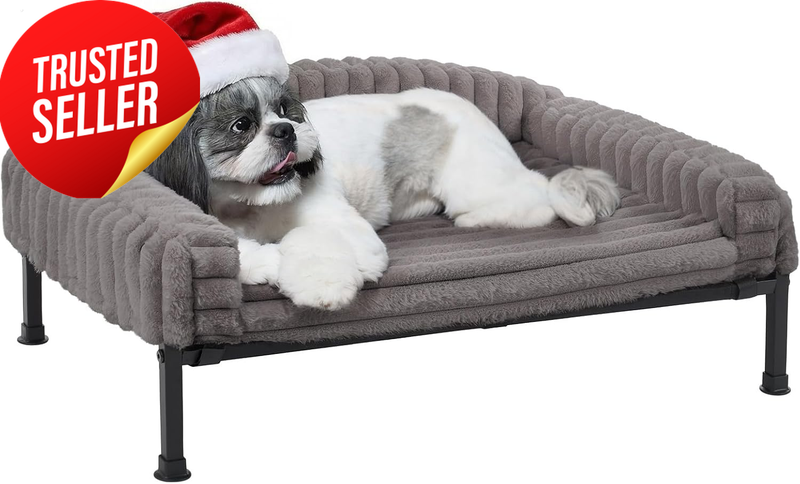 Orthopedic Elevated Dog Bed Bolster Cushion Support