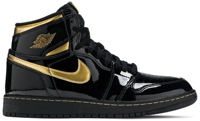 

Мужские кроссовки Jordan 1 Retro High OG Black/Metallic Gold-Black 2020 (555088 032)