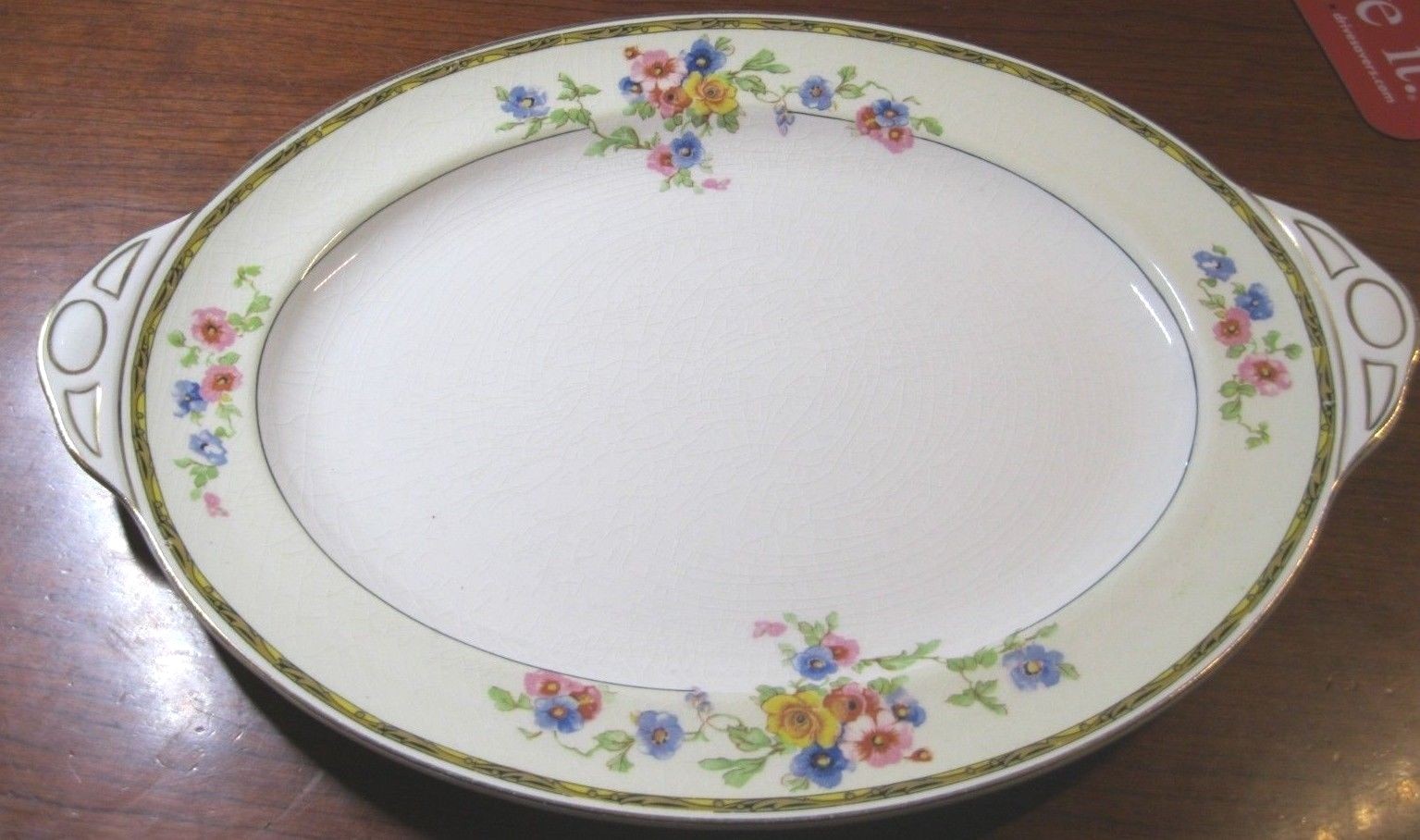 LOT 2 JOHNSON BROS ENGLAND PAREEK LARGE OVAL SERVING PLATTER 14