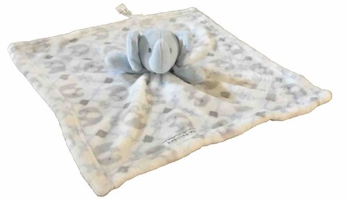 S &  Beyond Elephant White And Blue Security Blanket Lovey