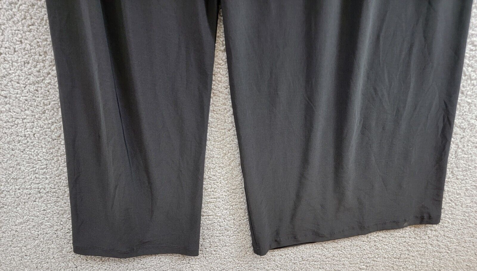 Alex Evenings Plus Size Matte Jersey Straight Leg Pants Women's 2X Black Pull On - Picture 14 of 16