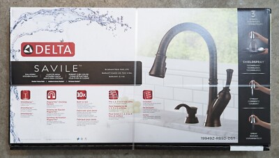NEW Delta Savile 19949Z-RBSD-DST Single Handle Pull-Down Kitchen Faucet Bronze