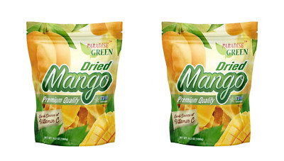 2 Pack Paradise Green Dried Mango, 35.2 oz Each, Non GMO