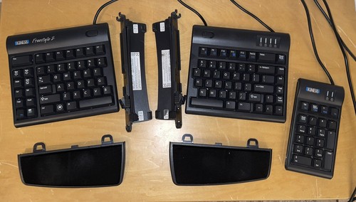 Kinesis Freestyle 2 Ergonomic Split Keyboard/KB800 & Num. Keypad/AC800H + extras