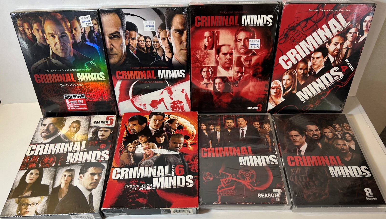 クリミナルマインドDVD（season 1〜8） Criminal Minds Season 1-8 DVD's All Sealed Except #6 Seasons