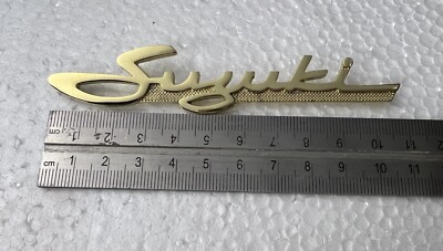 SUZUKI Side Cover Script Badge 1960s models incl K10 K11 M12 S32 T10 Emblem SS24