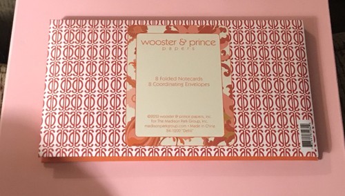 NEW! WOOSTER & PRINCE PAPERS 8 Notecards & 8 Coordinating Envelopes Stationery